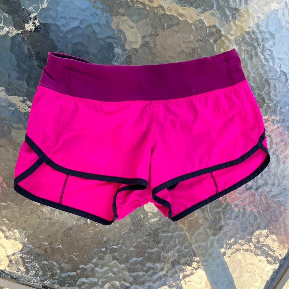 Pink/magenta Lululemon Speed Up Shorts 2.5’